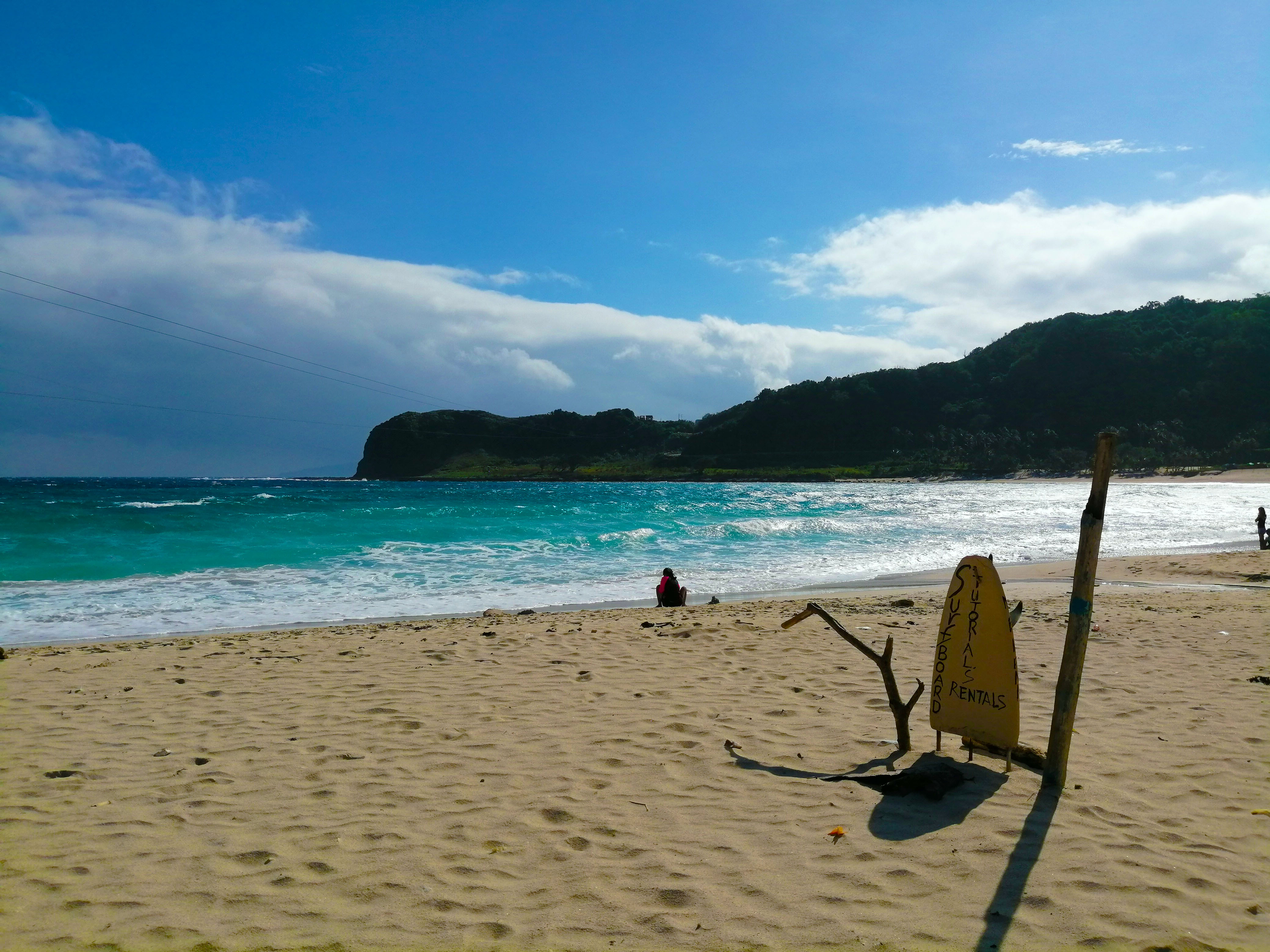 Blue Lagoon Beach area where campers ask permission before pitching tents in Pagudpud