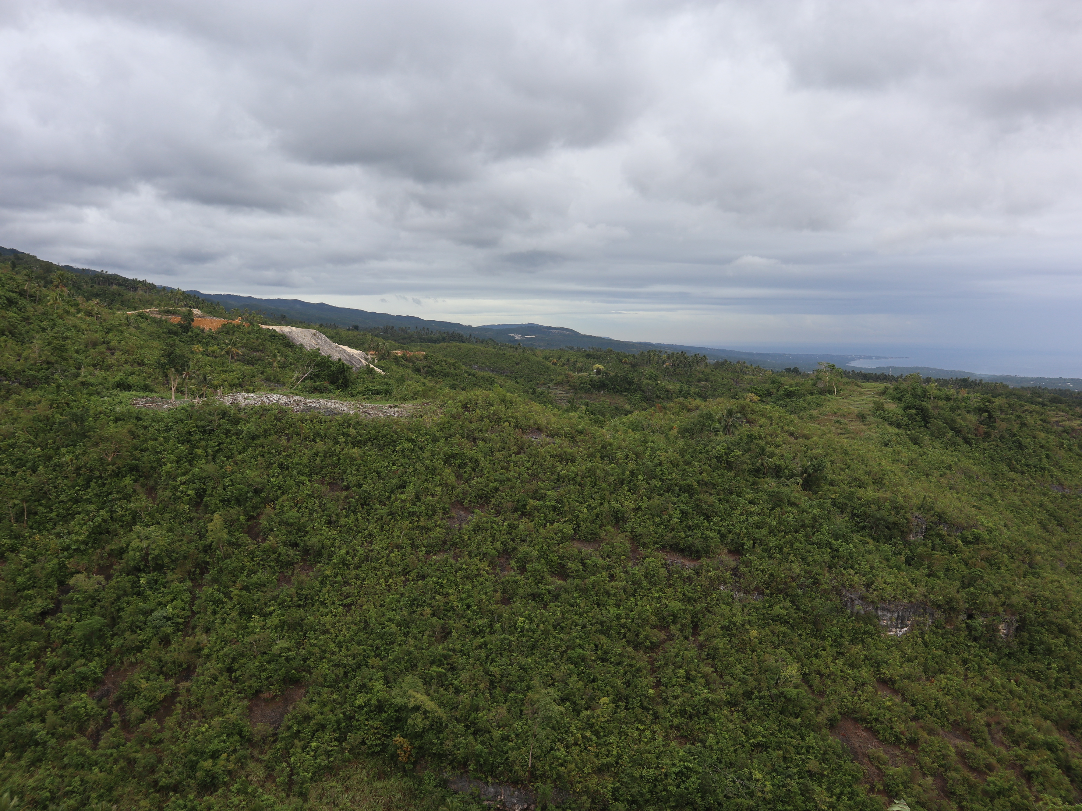 Mountain terrain in Dalaguete, Cebu near Kandungaw Peak Camping