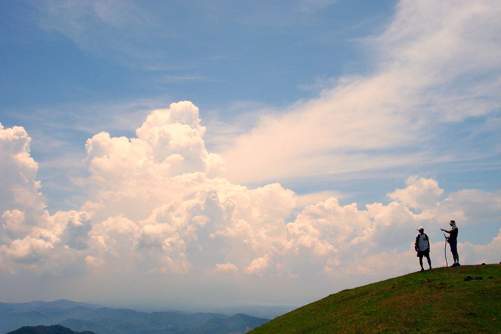 Mt. Gulugod Baboy Campsite in Mabini, Batangas, showing Mt. Gulugod Baboy